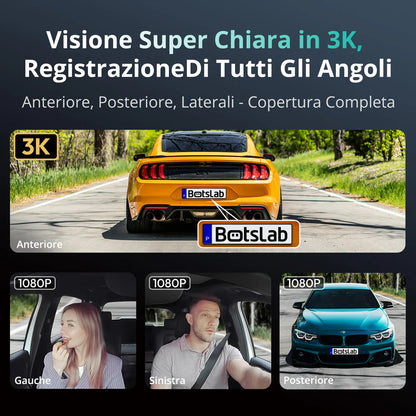 Botslab Dash Cam G980H Multi-Channel- 4 Cameras