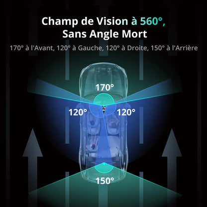 Botslab Dash Cam G980H Multi-Channel- 4 Cameras